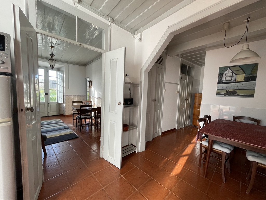 View from the kitchen, looking at the dining room